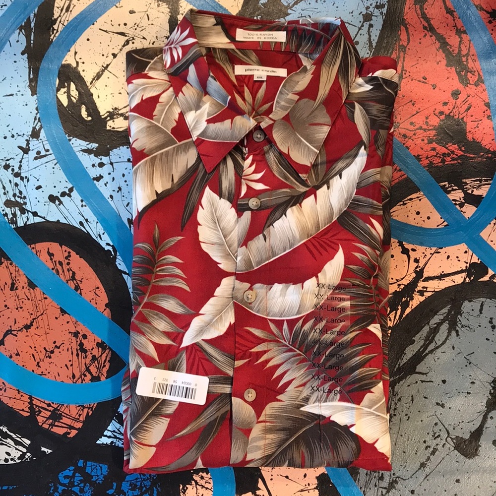 Pierre Cardin XXL Floral Hawaiian Shirt